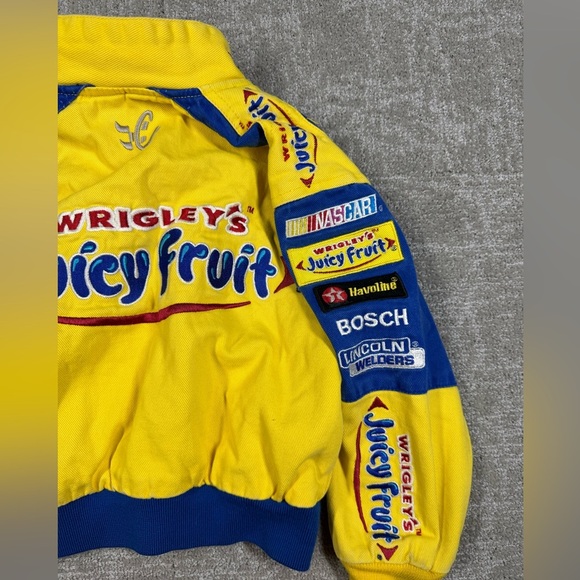 Chase Drivers Line Juicy Fruit Sponsor NASCAR Stitched Patch Jacket Kids Sz XS - Picture 10 of 10